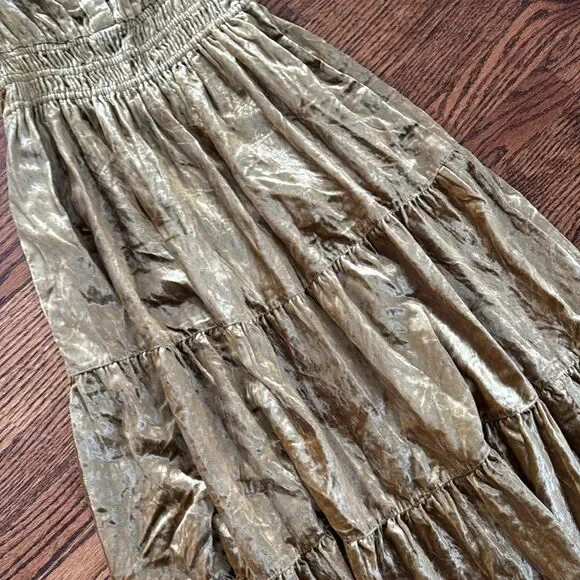 Anthropologie The Somerset Collection by Anthropologie Gold Maxi Dress
